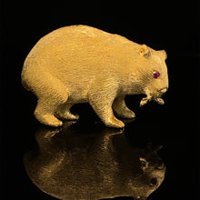 Load image into Gallery viewer, gold animal pin brooch jewelry wombat
