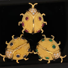 Load image into Gallery viewer, Gold animal pin ladybug brooch jewelry
