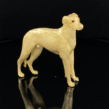 Load image into Gallery viewer, Dog Gold animal pin brooch Greyhound

