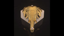 Load and play video in Gallery viewer, gold animal pin brooch jewelry elephant
