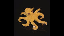 Load and play video in Gallery viewer, gold fish pin brooch jewelry octopus

