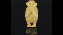 Load and play video in Gallery viewer, Gold animal pin brooch monkey speak no evil
