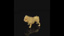 Load and play video in Gallery viewer, gold animal pin brooch bulldog
