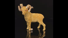 Load and play video in Gallery viewer, gold animal pin brooch ram jewelry

