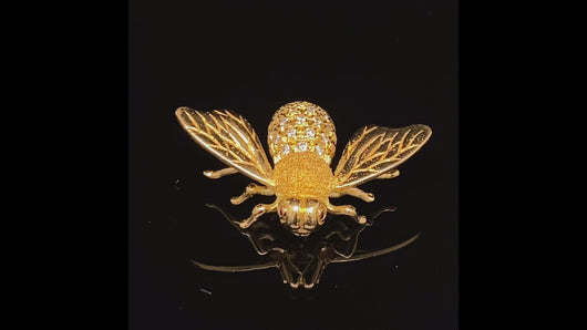 gold animal pin brooch jewelry Bee