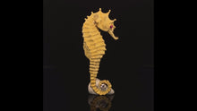 Load and play video in Gallery viewer, gold fish animal pin brooch jewelry seahorse
