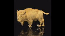 Load and play video in Gallery viewer, gold animal pin brooch bison jewelry
