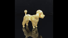 Load and play video in Gallery viewer, Dog Gold animal pin brooch Poodle dutch cut
