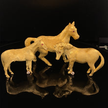 Load image into Gallery viewer, gold animal pin brooch horse jewelry
