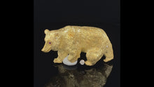 Load and play video in Gallery viewer, gold animal pin brooch bear
