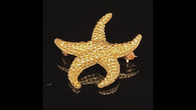 Load and play video in Gallery viewer, starfish gold pin brooch jewelry
