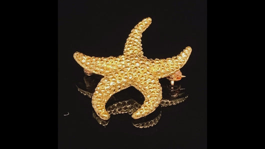 starfish gold pin brooch jewelry