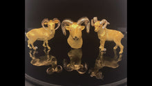 Load and play video in Gallery viewer, gold animal pin brooch jewelry Ram 
