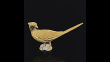 Load and play video in Gallery viewer, Gold animal pin brooch Pheasant
